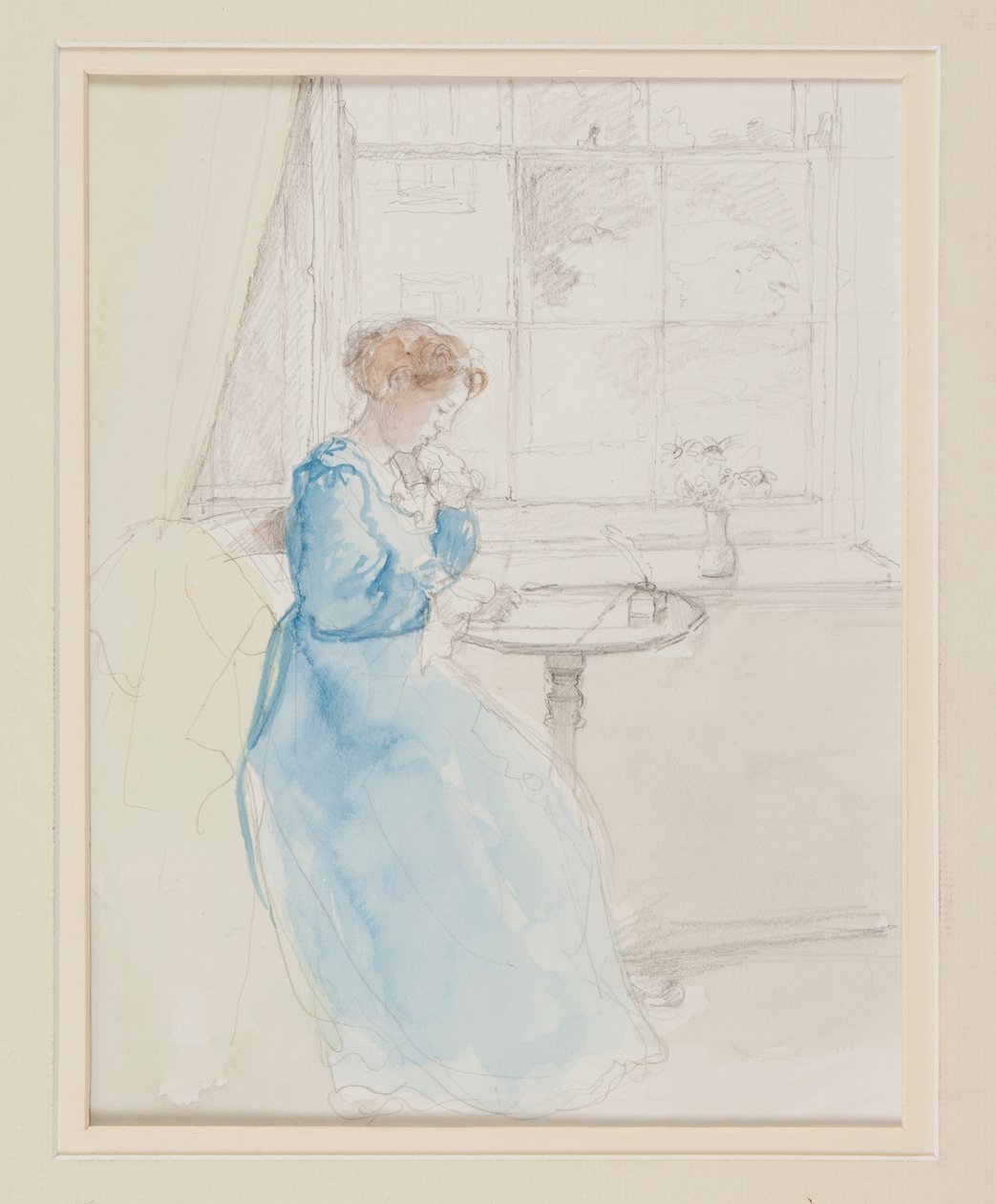 Och kochanie, nie mam czasu ani papieru na pół chcę powiedzieć, 2011 (toaleta i ołówek na papierze) autorstwa Caroline Hervey Bathurst