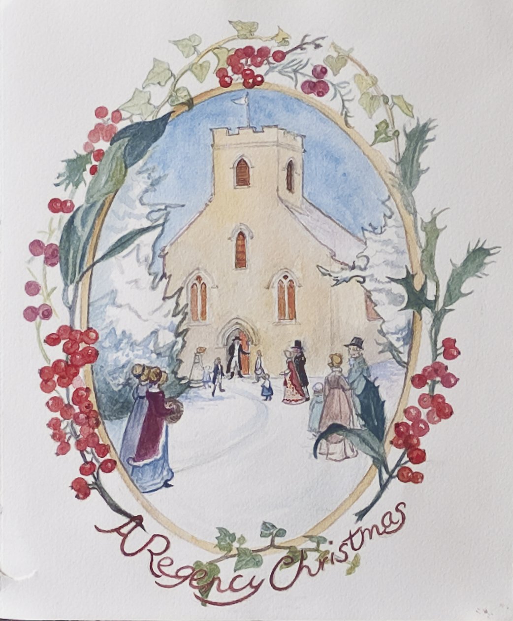 Regency Christmas, 2008 (wc na papierze) autorstwa Caroline Hervey Bathurst