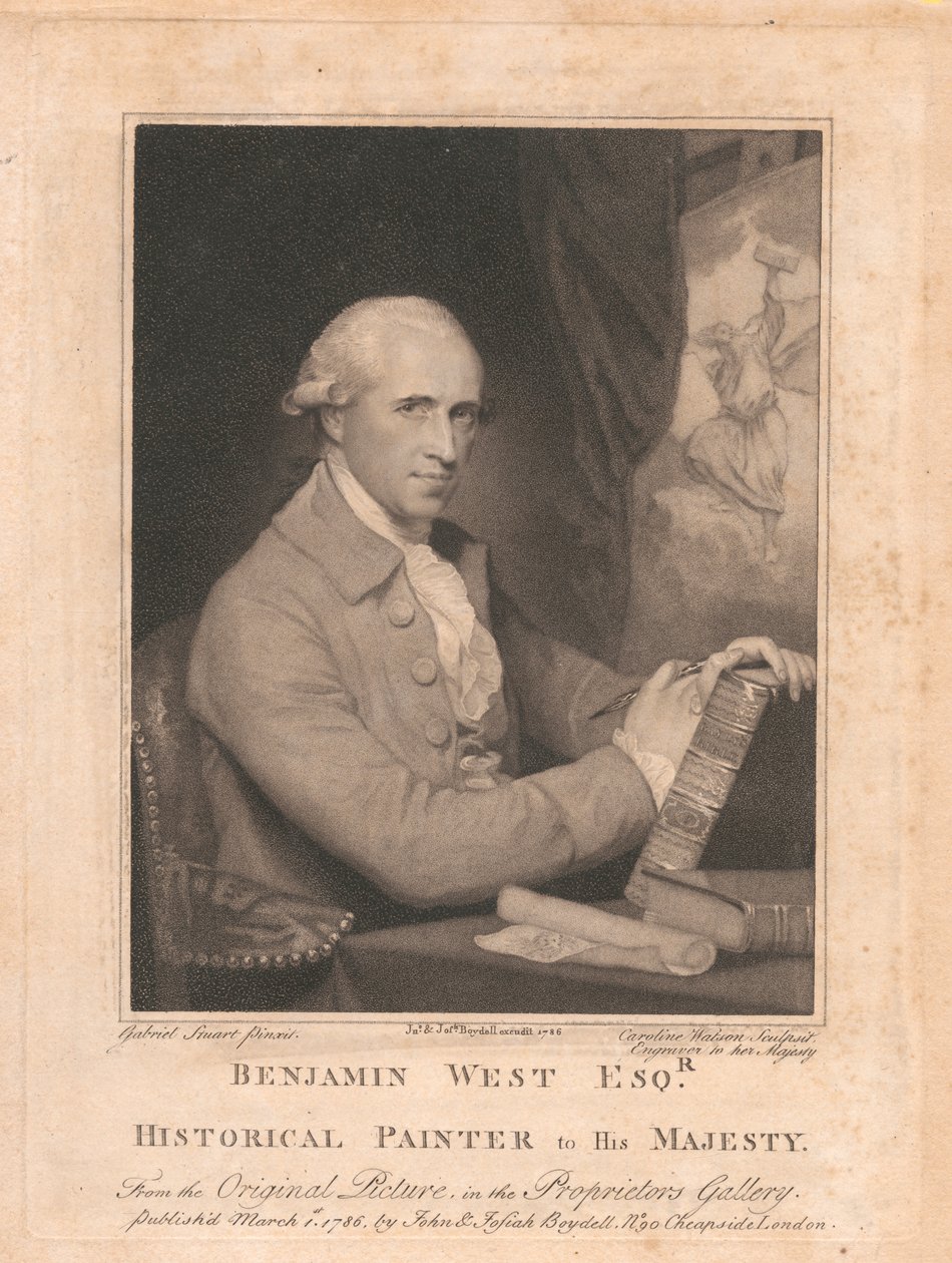 Benjamin West, Esqr., Malarz historyczny Jego Królewskiej Mości autorstwa Caroline Watson