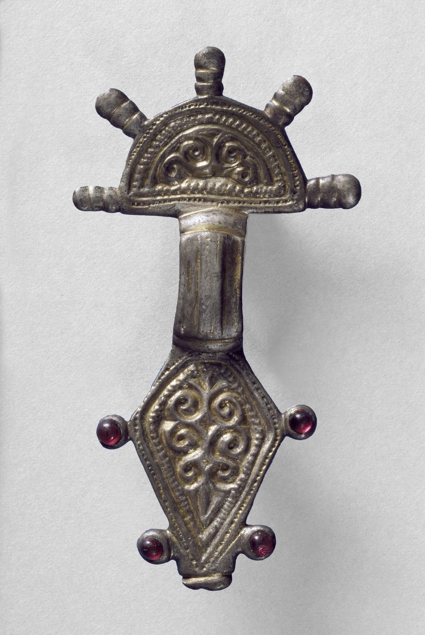 Broszka z promienistym łbem, Marchelepot, Somma, prawdopodobnie karolińska, ok. VII-X w. (stop miedzi ze złoconego) autorstwa Carolingian School