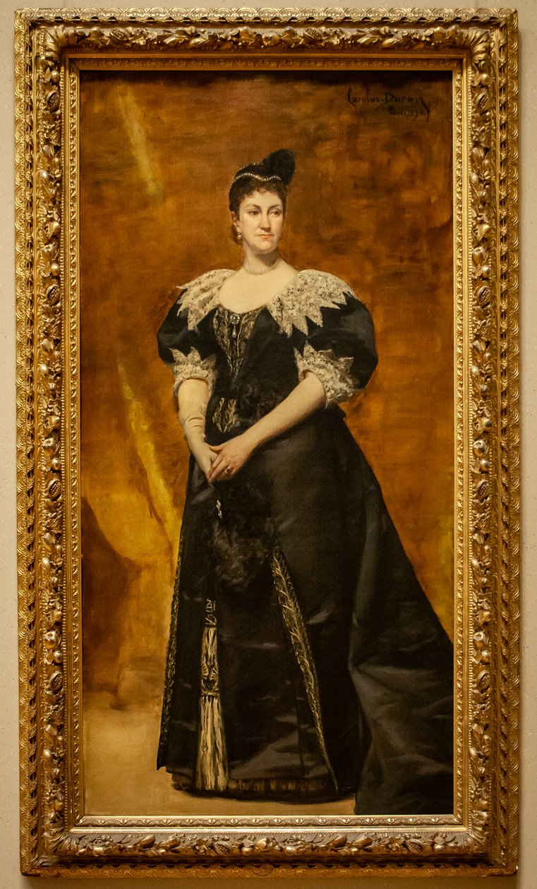 Pani William Astor (Caroline Webster Schermerhorn, 1831-1908) autorstwa Carolus Duran