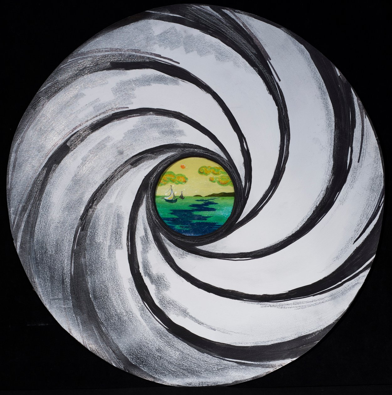 Lens Swirl z morzem i chmurami, 2005 autorstwa Carolyn Hubbard Ford