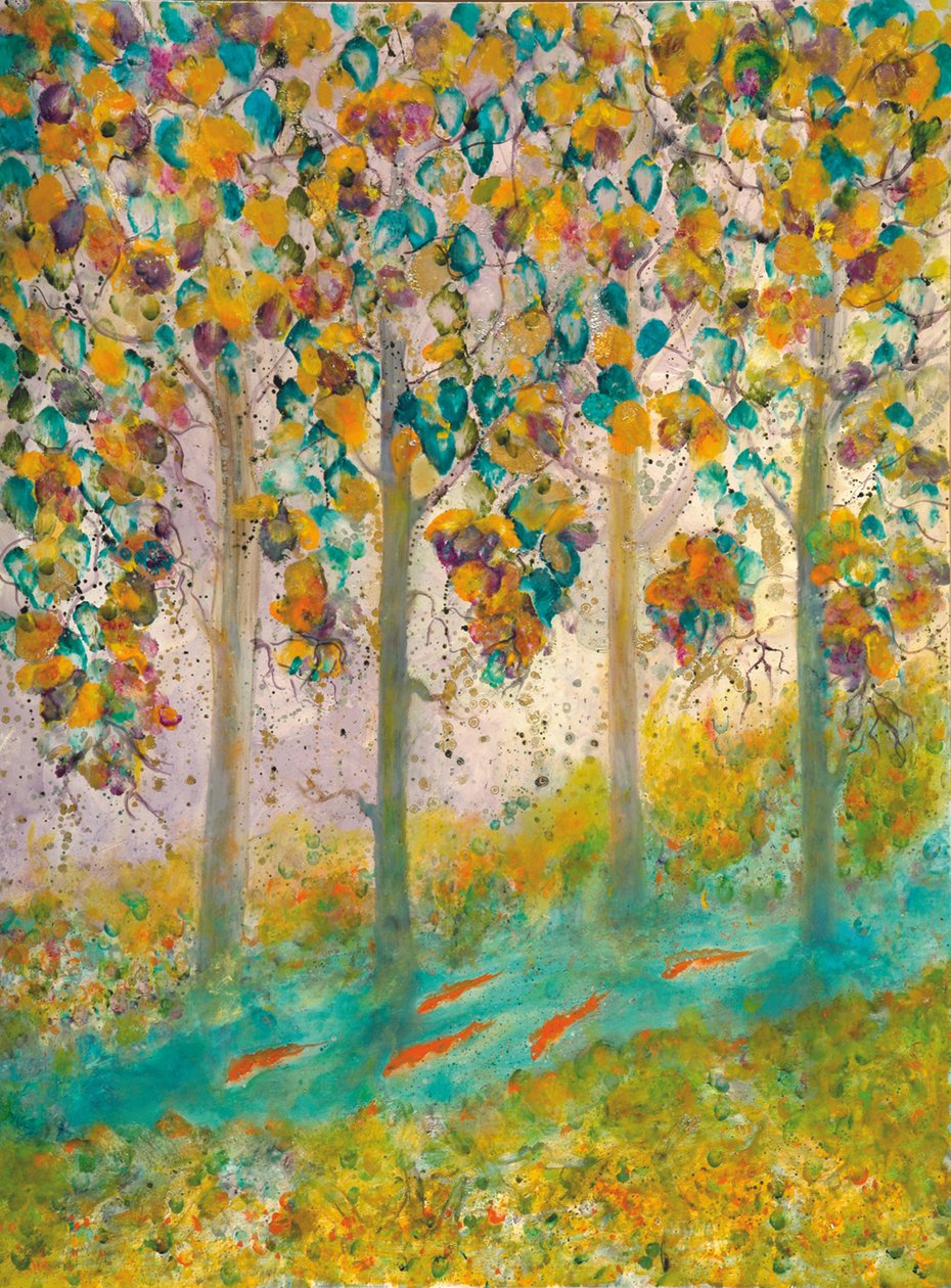 Drzewo Raku, 2000 (olej na płótnie) autorstwa Carolyn Mary Kleefeld