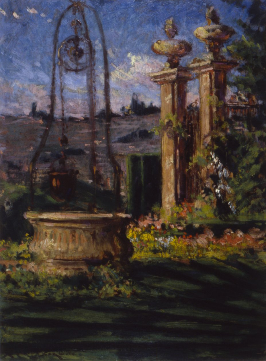 W ogrodach Villa Palmieri, 1910. autorstwa Carroll Beckwith
