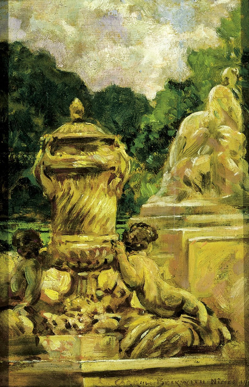 Jardin de la Fontaine w Nimes, Francja autorstwa Carroll Beckwith