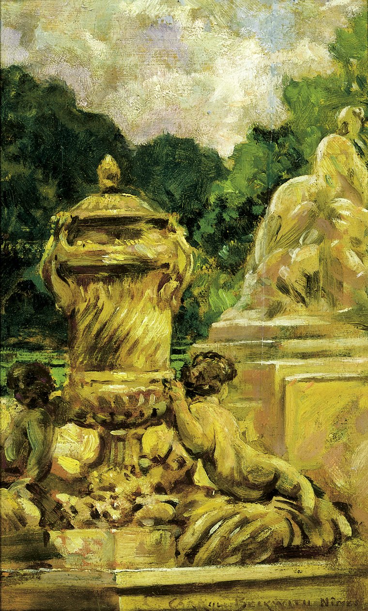 Ogród Fontann w Nimes, Francja, 1911. autorstwa Carroll Beckwith