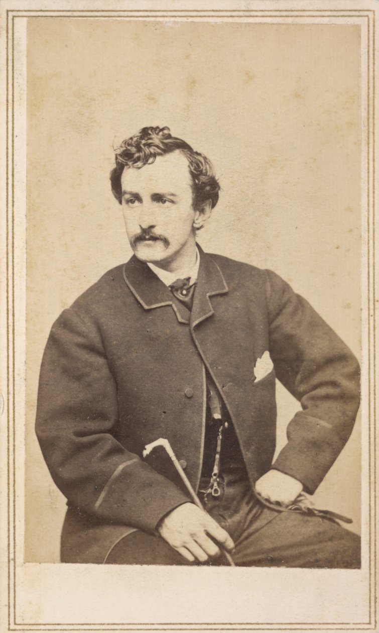 Carte de visite Johna Wilkesa Bootha, 1862 (druk albumu na karcie) autorstwa Case and Co. Silsbee