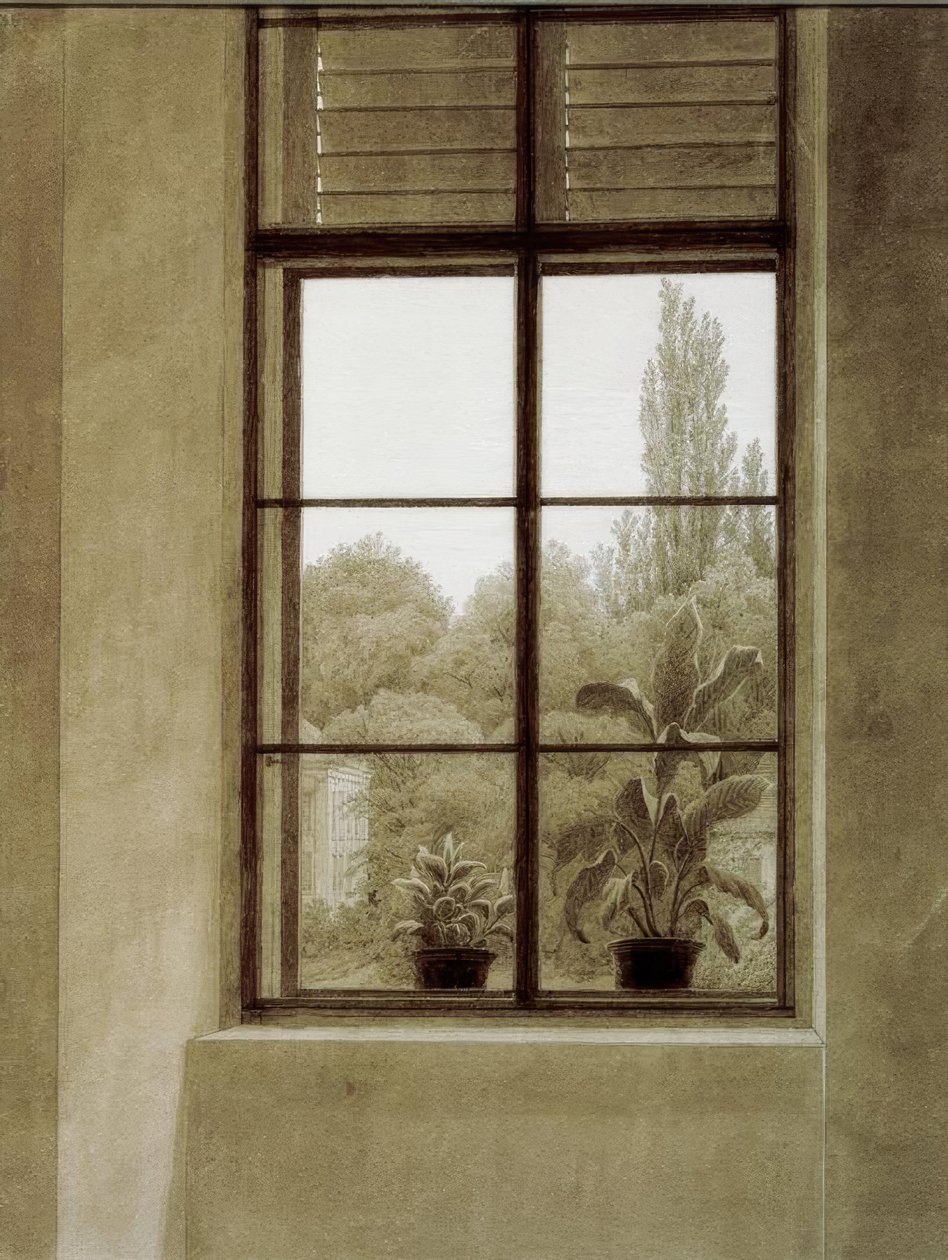 Okno z parkingiem autorstwa Caspar David Friedrich