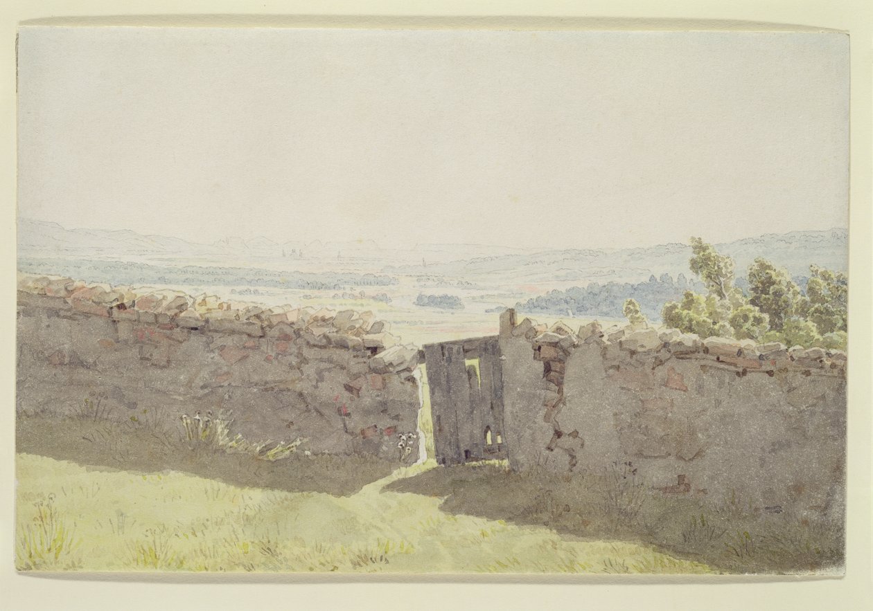 Brama w Murze Ogrodu autorstwa Caspar David Friedrich