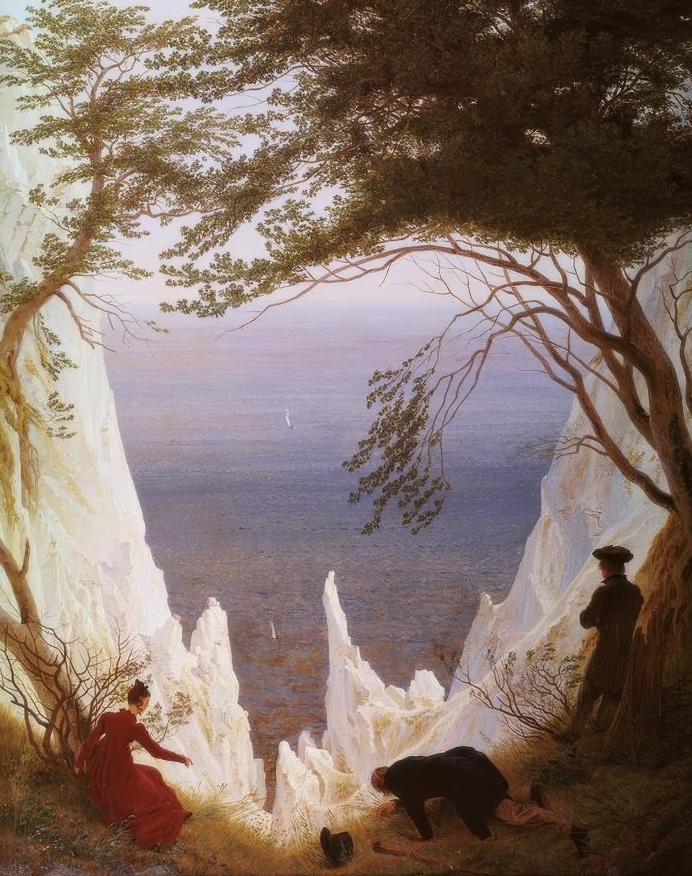 Skały kredowe na Rugii autorstwa Caspar David Friedrich