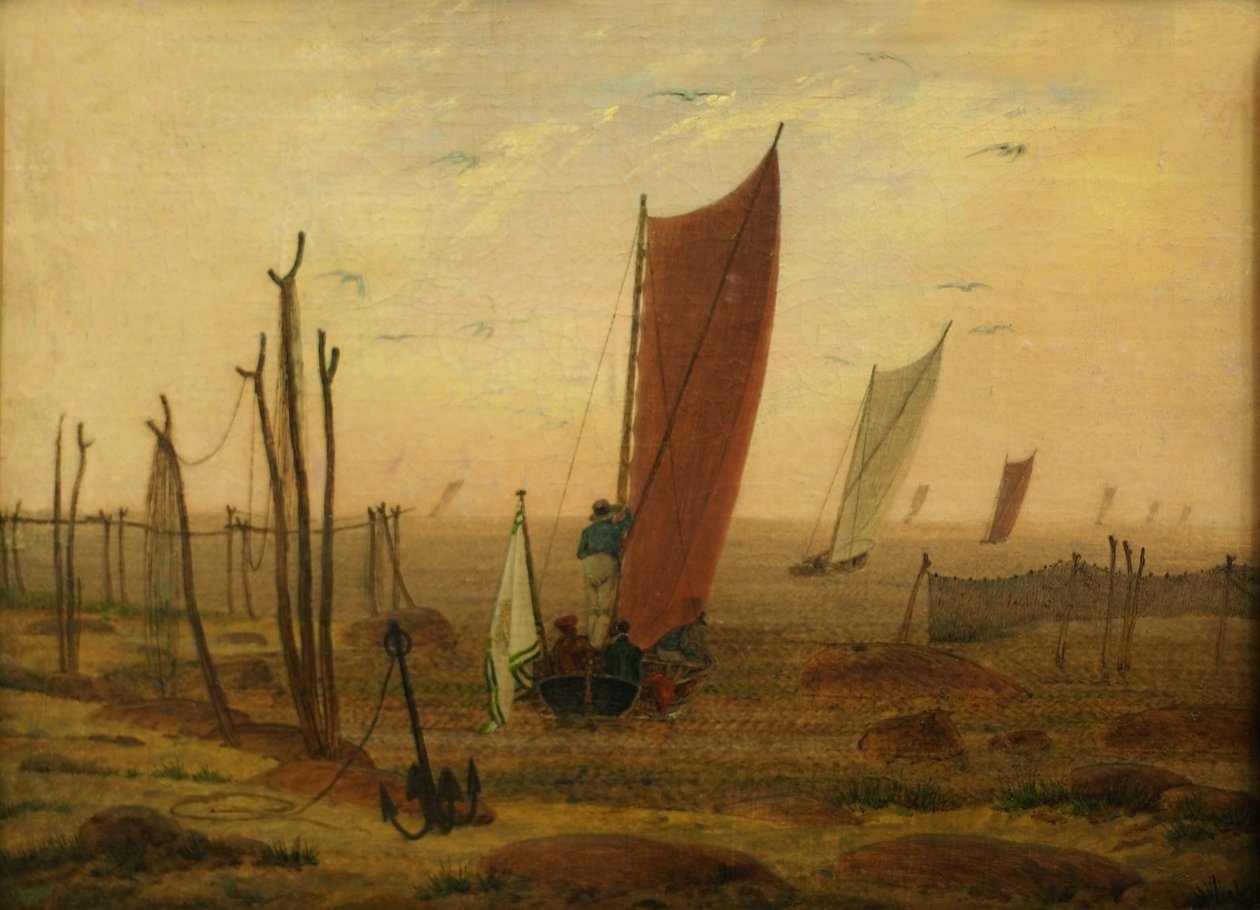 Jutro (odjazd łodzi) autorstwa Caspar David Friedrich