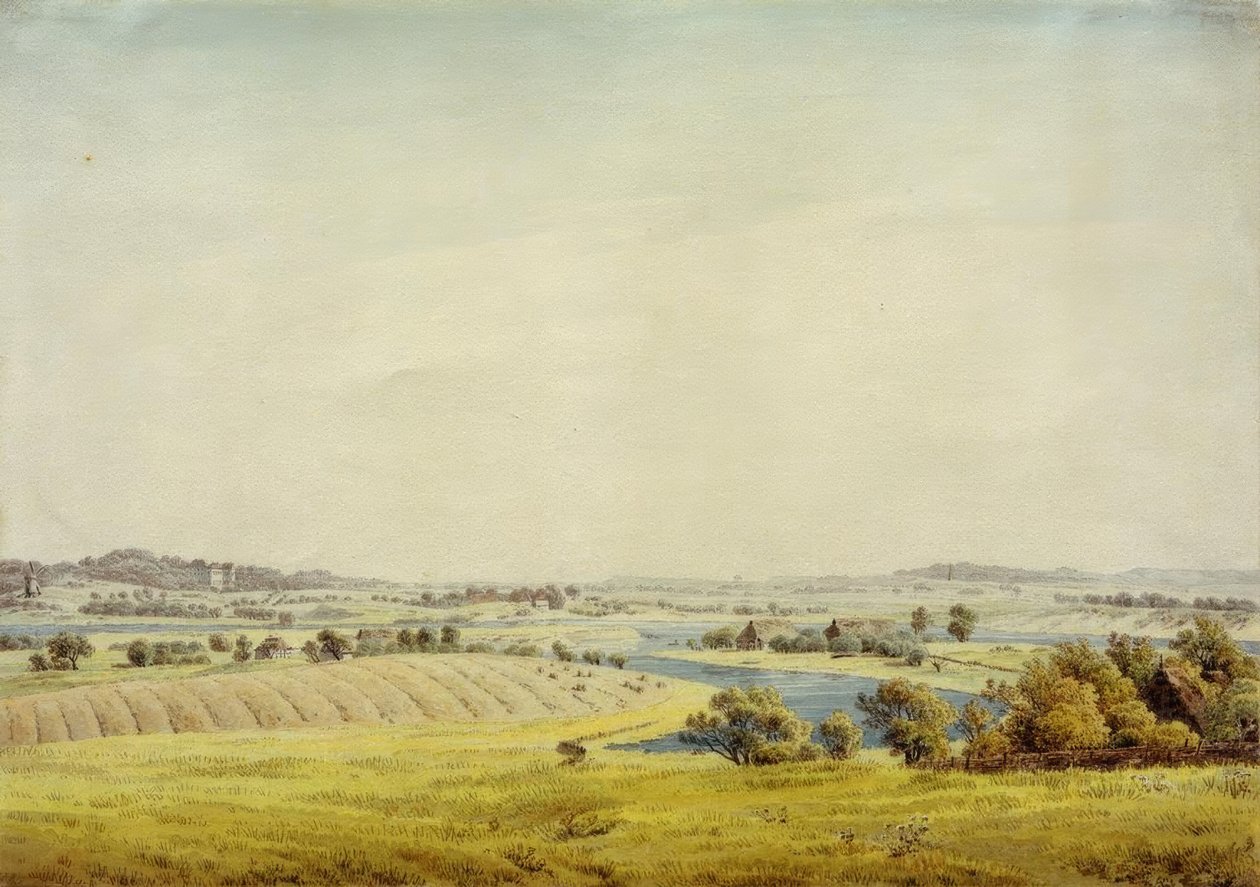 Krajobraz Rugii (widok na Putbus) autorstwa Caspar David Friedrich