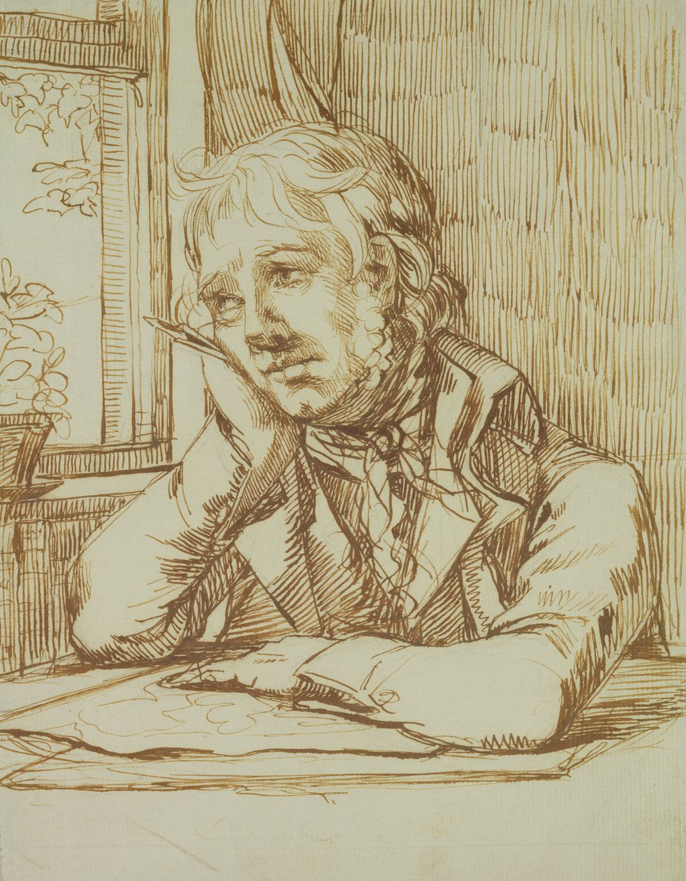 Autoportret (ołówek i długopis na papierze) autorstwa Caspar David Friedrich