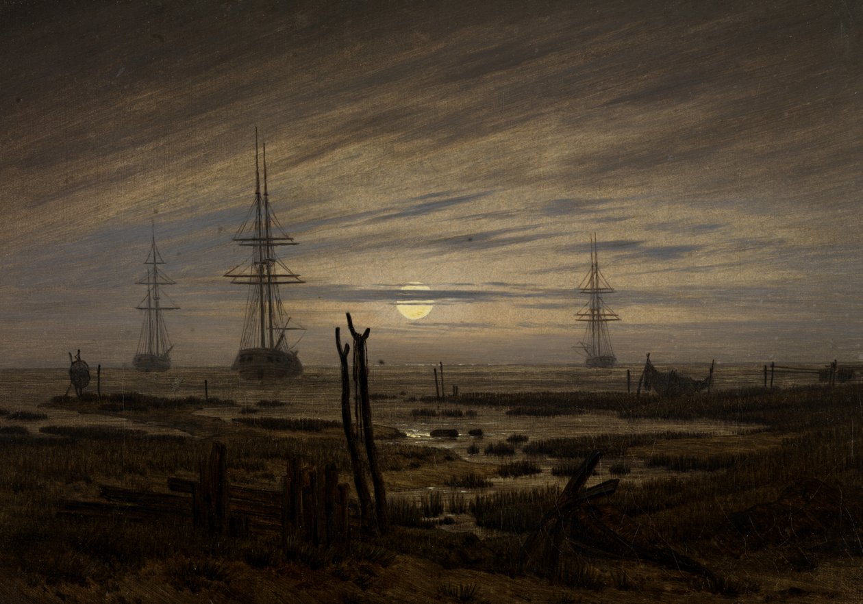 Statki na kotwicy autorstwa Caspar David Friedrich