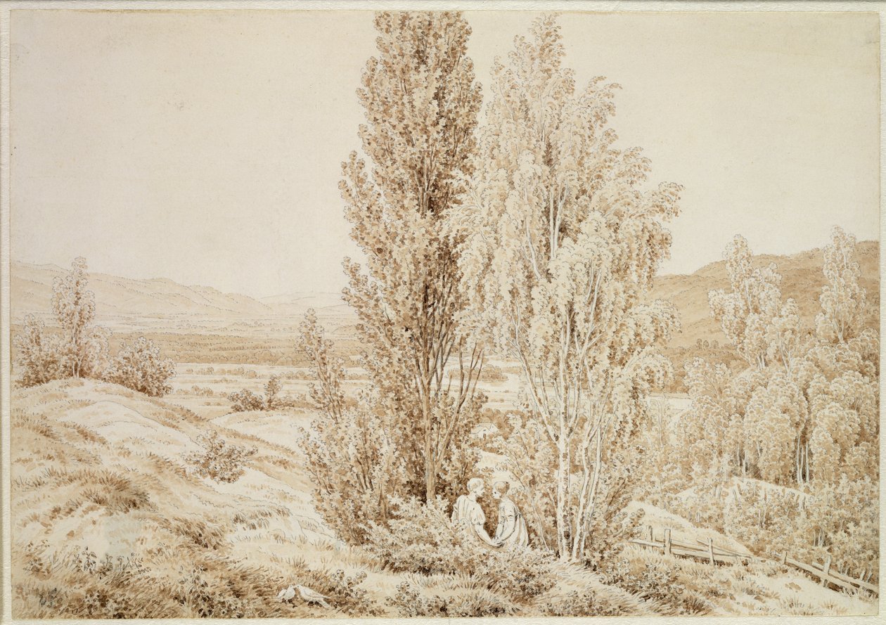 Lato (tusz i ołówek w sepii na papierze) autorstwa Caspar David Friedrich