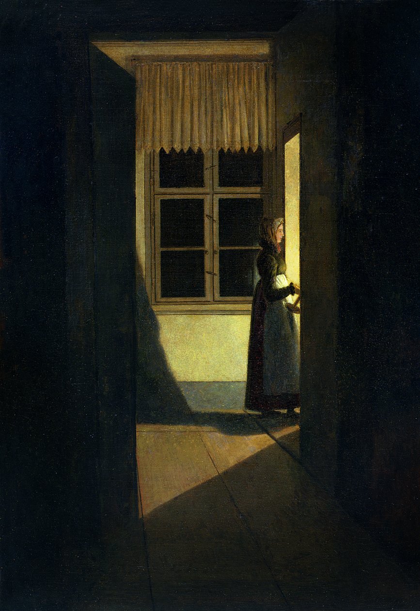 Kobieta ze świecznikiem, 1825 autorstwa Caspar David Friedrich