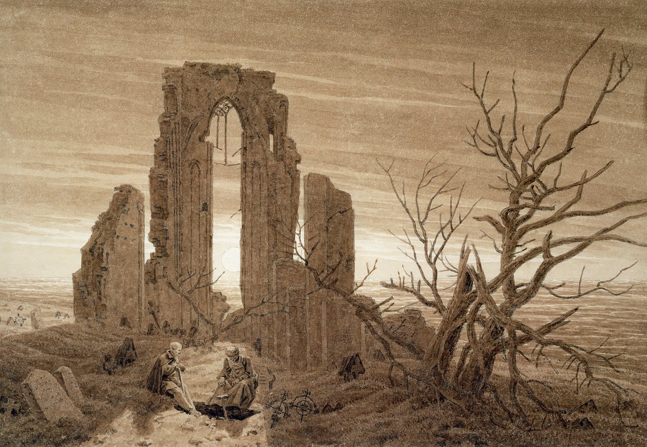 Zima (tusz i ołówek na papierze) autorstwa Caspar David Friedrich