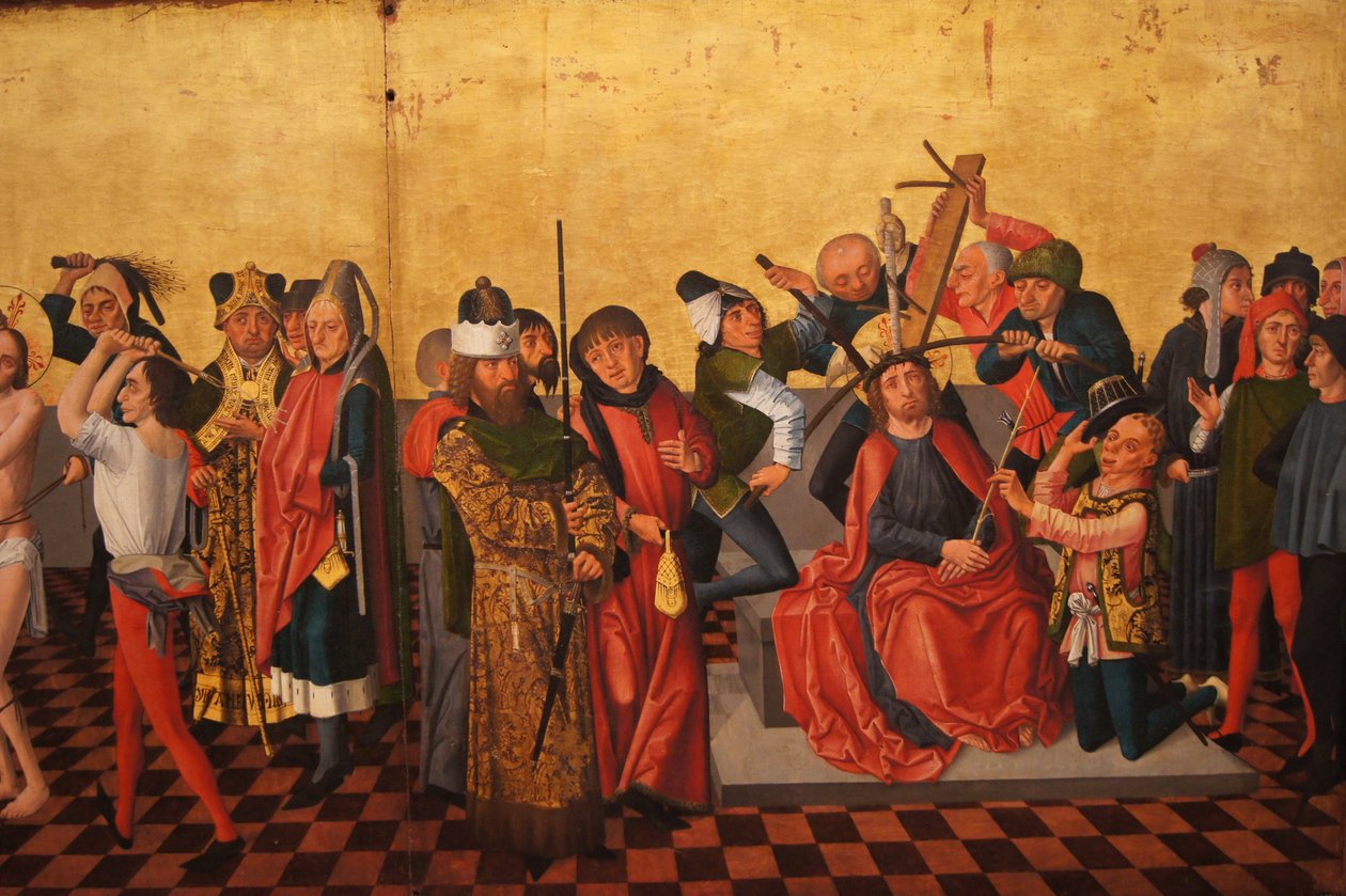 Ołtarz Colmara (Biczowanie, ukoronowanie cierniem) autorstwa Caspar Isenmann