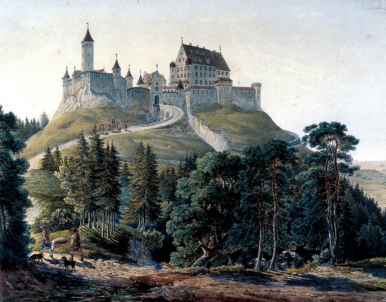 Zamek Alt-Trauchburg autorstwa Caspar Obach