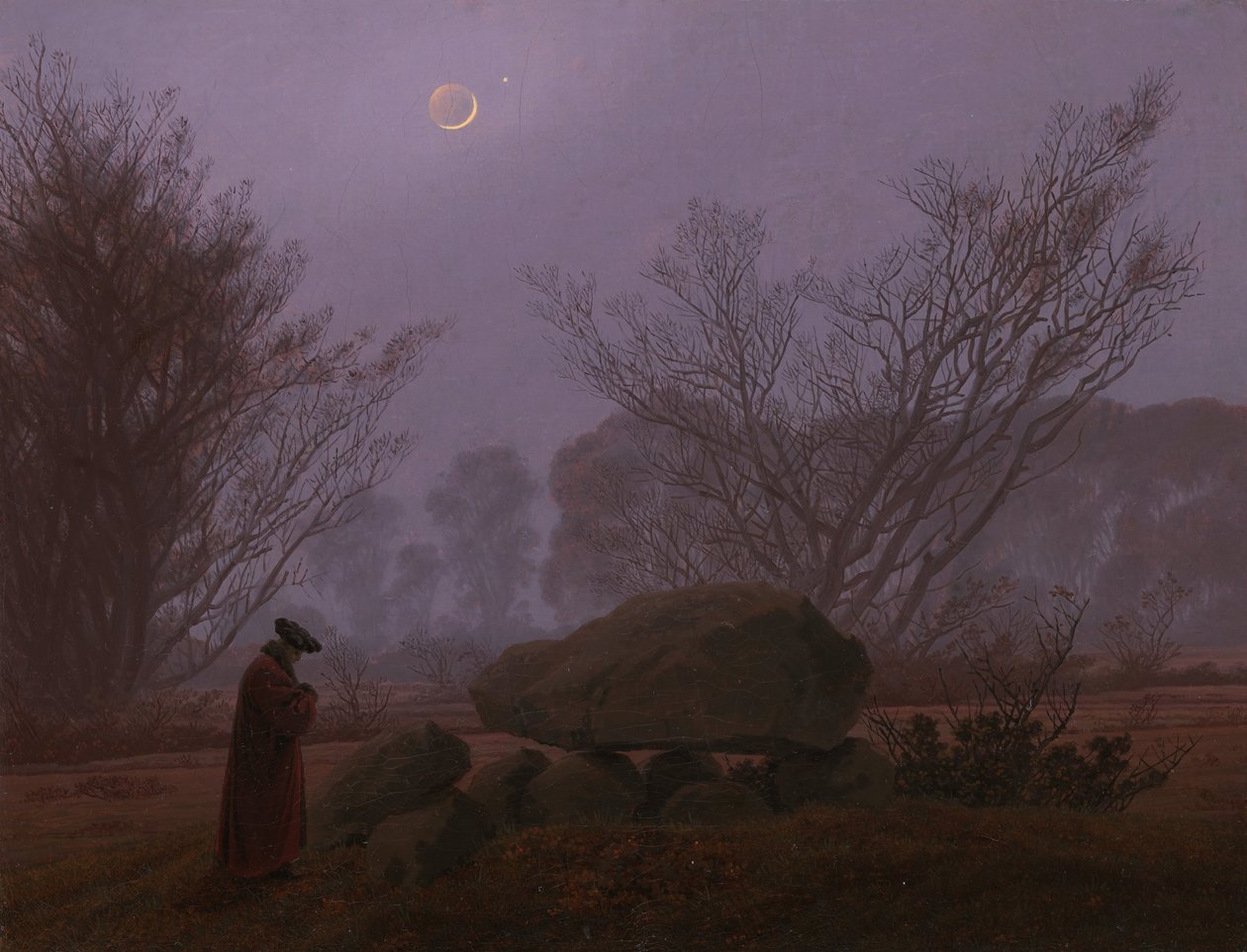 Spacer o zmierzchu, 1830-1835 autorstwa Caspar David Friedrich