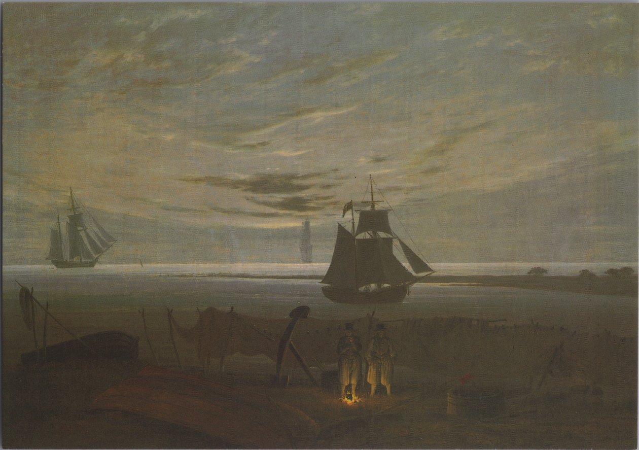 Wieczór na bałtyckiej plaży autorstwa Caspar David Friedrich