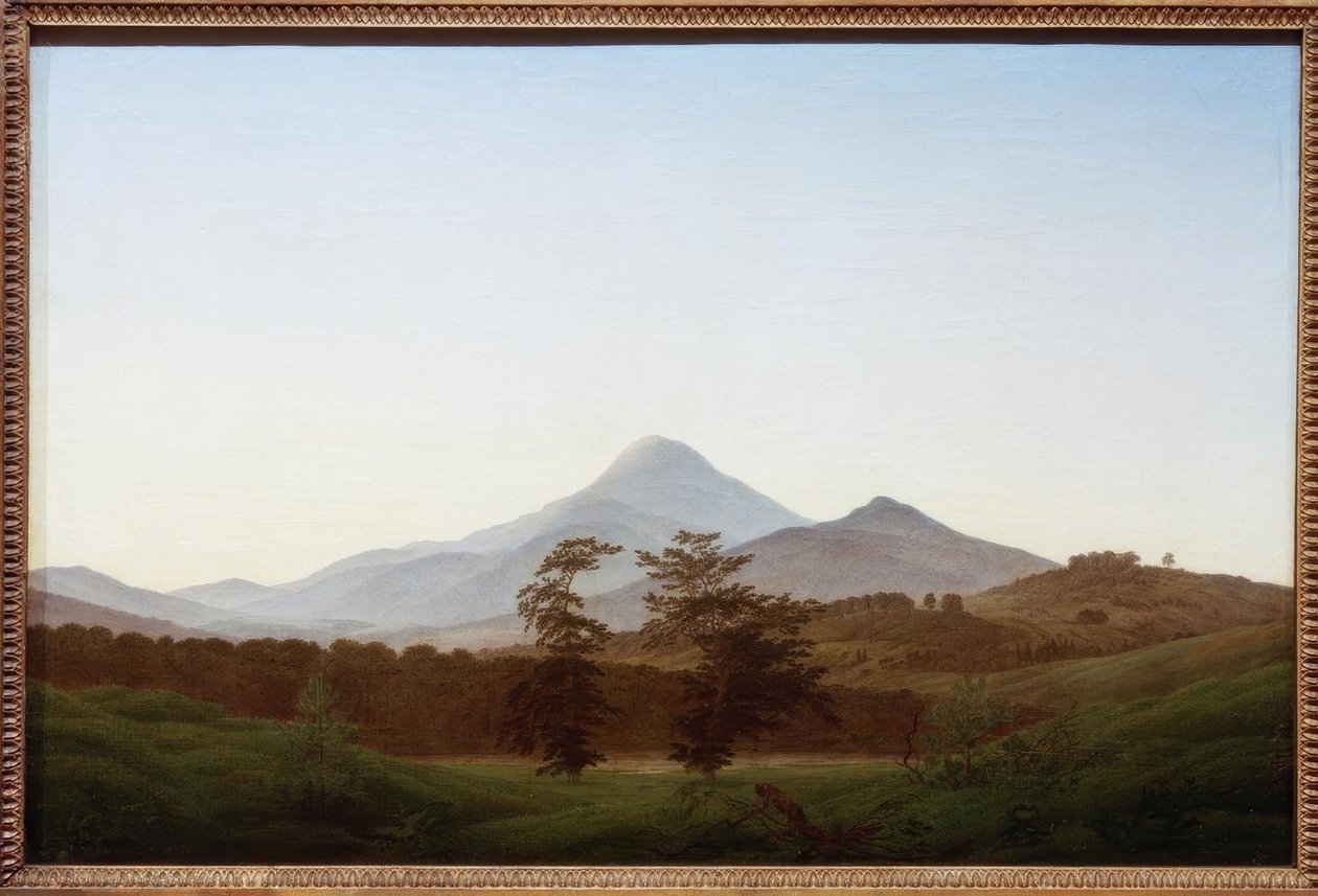 Krajobraz czeski (krajobraz górski) autorstwa Caspar David Friedrich