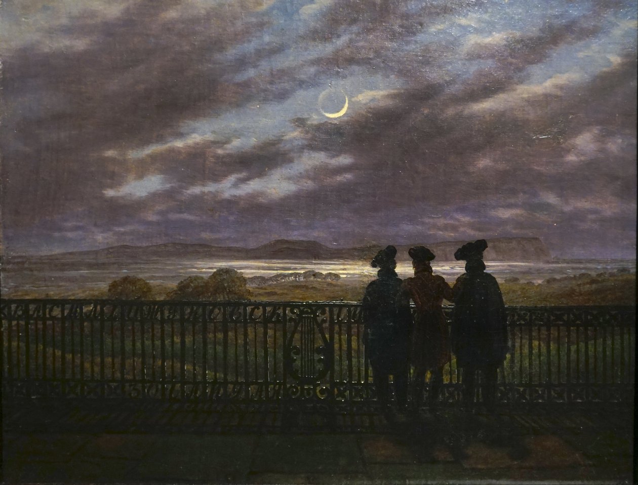 C.D.Friedrich Bracia A. i S. Turgieniew i W. Żukowski 1827 autorstwa Caspar David Friedrich