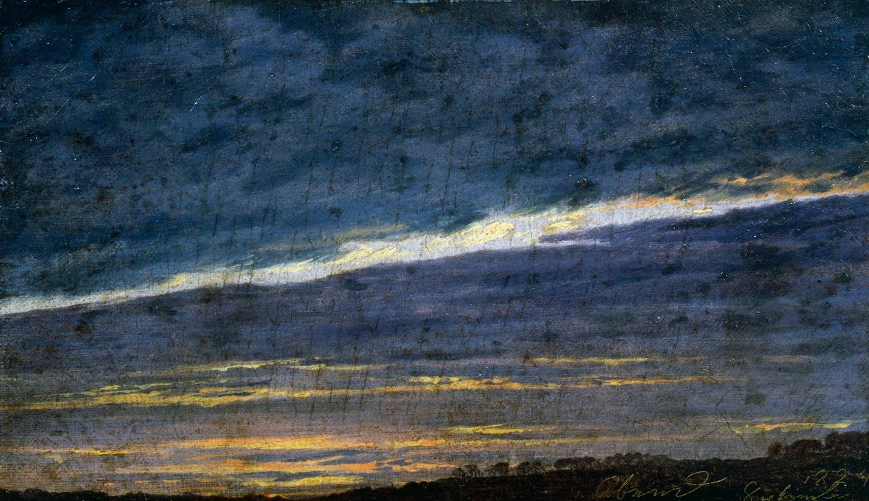 Pochmurne wieczorne niebo autorstwa Caspar David Friedrich