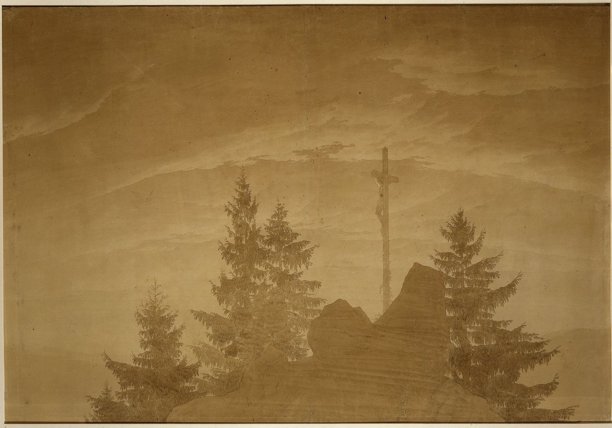 Krzyż w górach autorstwa Caspar David Friedrich