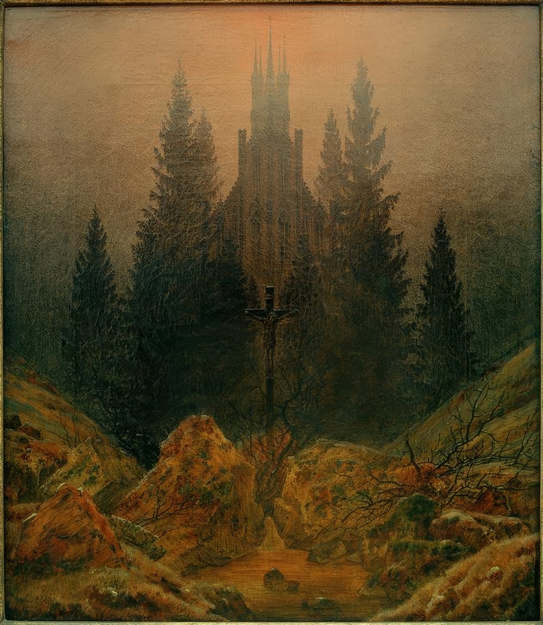 Krzyż w górach autorstwa Caspar David Friedrich