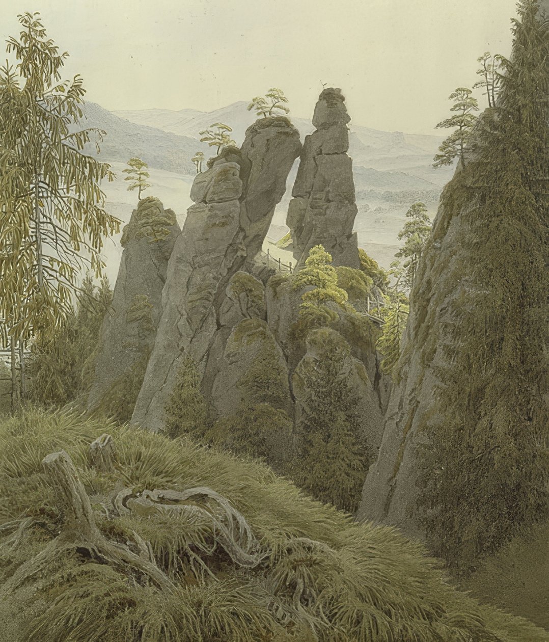 Brama na Neurathen. Około 1837-40 autorstwa Caspar David Friedrich