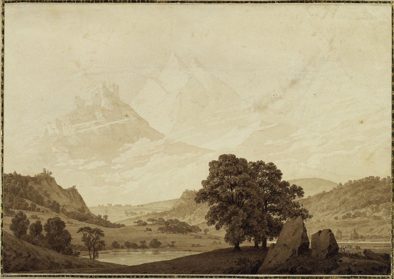 Jesień - Wieczór - Dojrzałość (z cyklu pór roku, pór dnia i okresów życia z 1803 roku) autorstwa Caspar David Friedrich