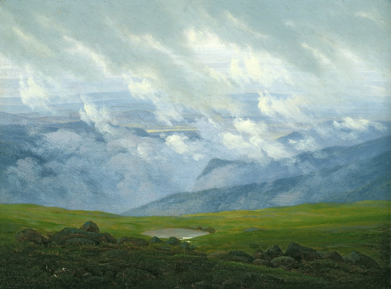 Dryfujące chmury autorstwa Caspar David Friedrich