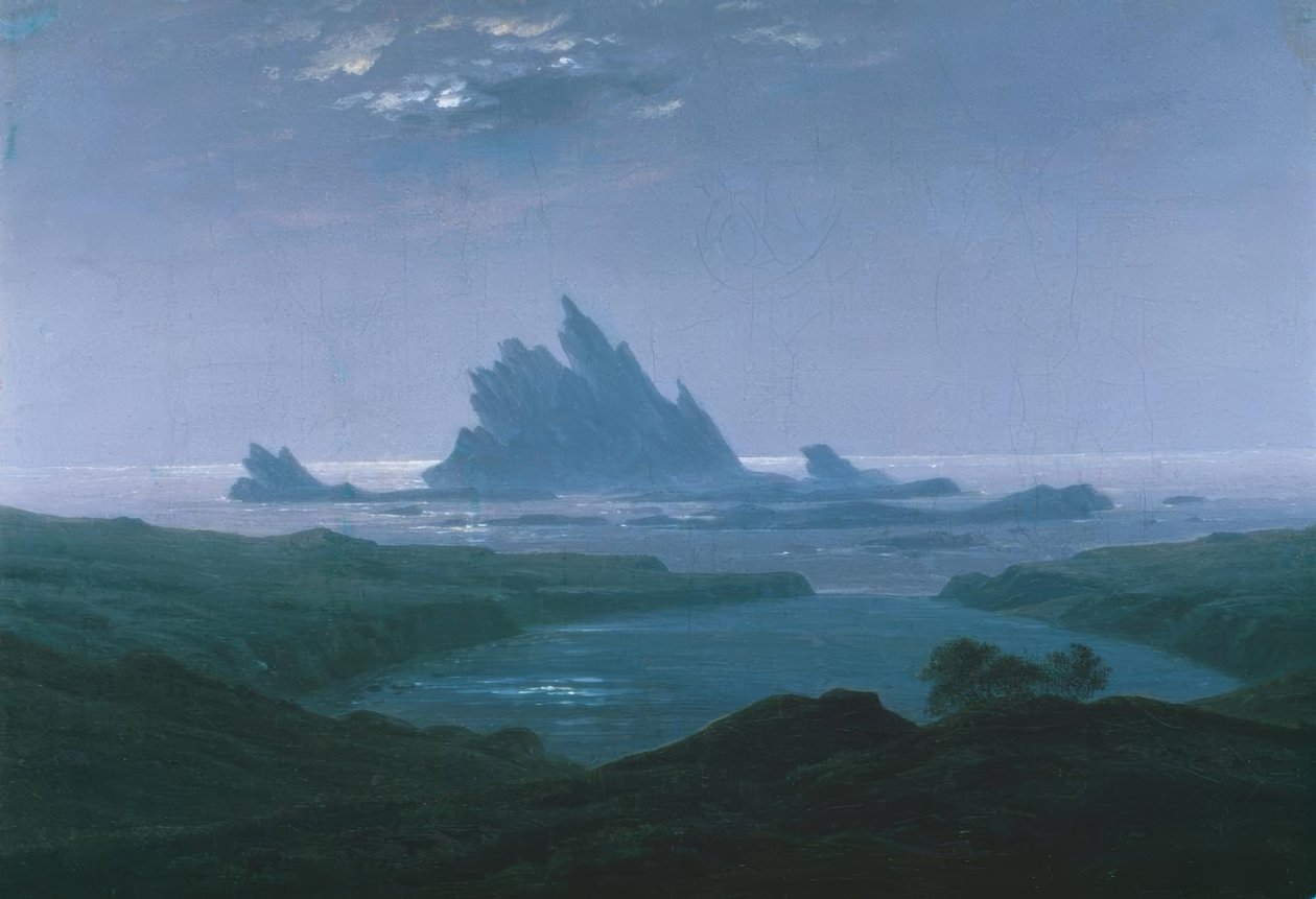 Rafa skalna na plaży morskiej? autorstwa Caspar David Friedrich