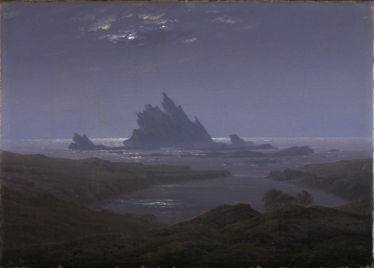Rafa skalna na plaży morskiej? autorstwa Caspar David Friedrich