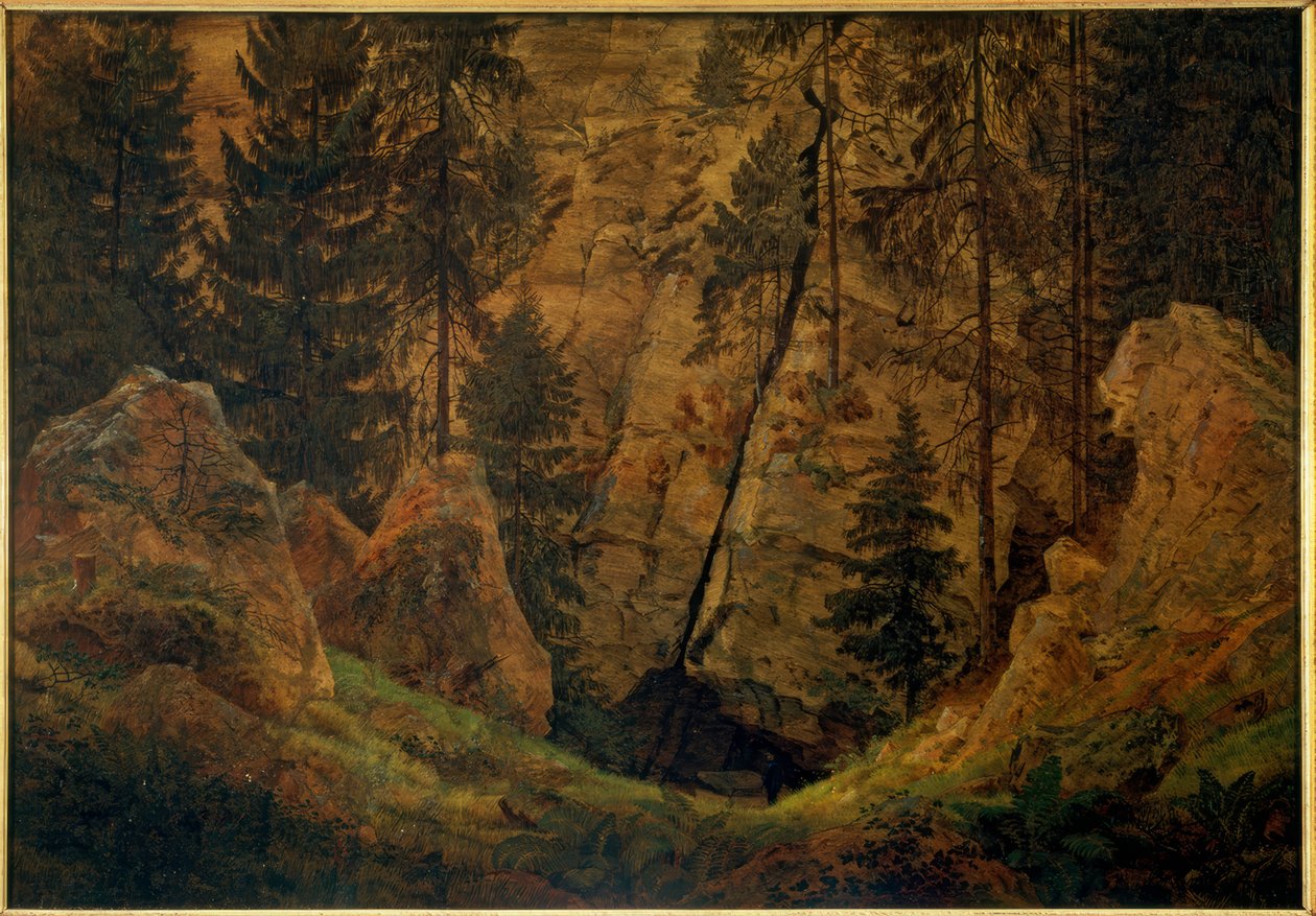 Felsental (Grób Arminiusza) autorstwa Caspar David Friedrich