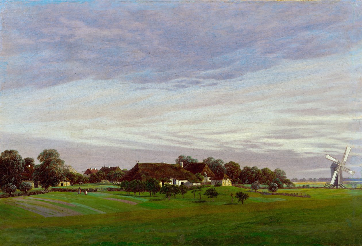 Płaska wieś w pobliżu Greifswaldu, 1822-1823 autorstwa Caspar David Friedrich