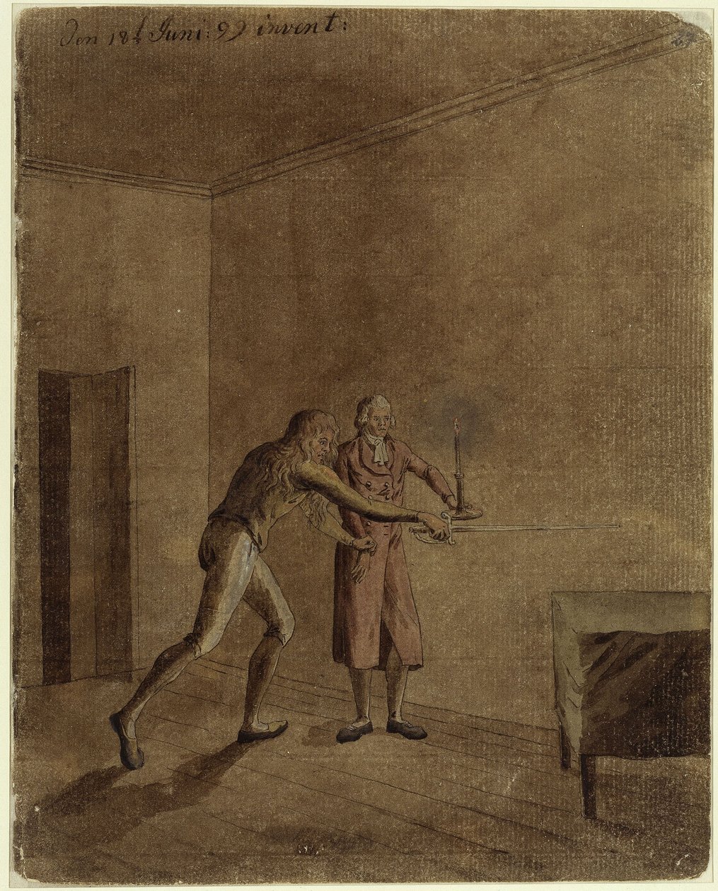 Franciszek i Daniel ze „Zbójców” Schillera autorstwa Caspar David Friedrich