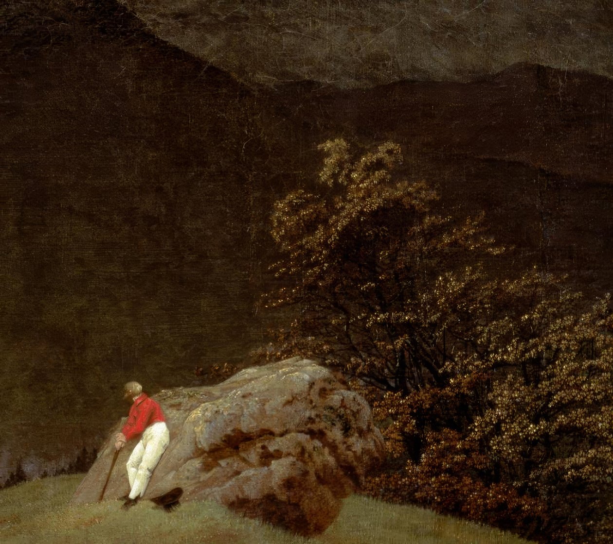Górski krajobraz z tęczą autorstwa Caspar David Friedrich