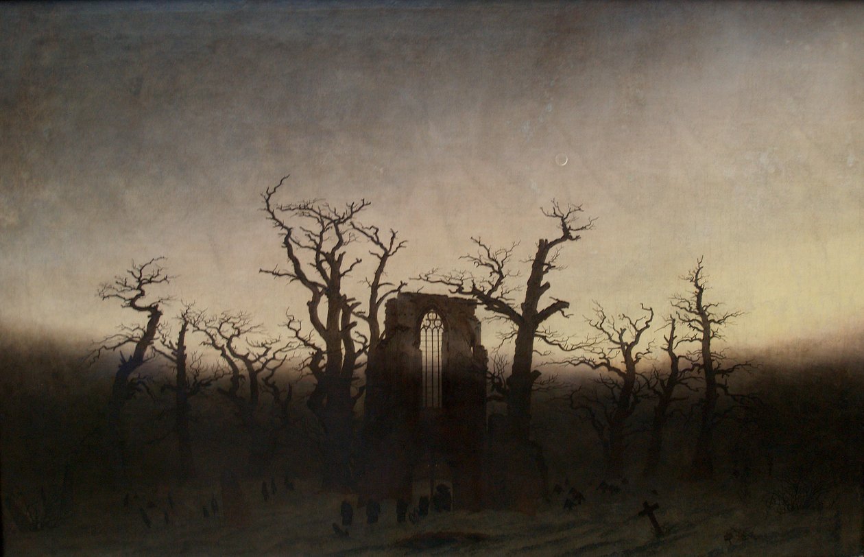 niemiecki: Abtei im Eichwald Opactwo w lesie dębowym autorstwa Caspar David Friedrich