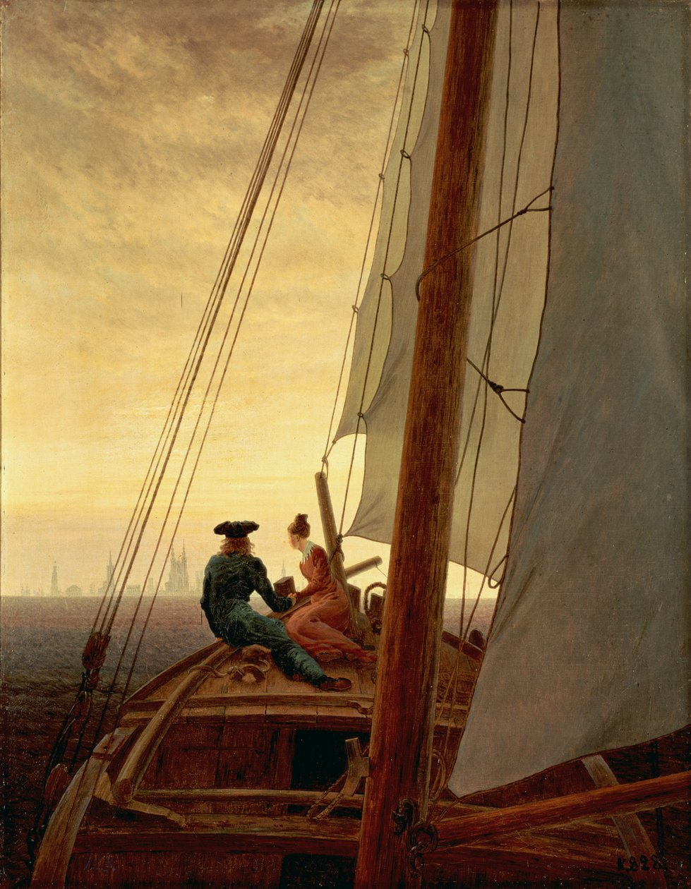 Niemiecki: Auf dem Segler Na żaglowcu autorstwa Caspar David Friedrich
