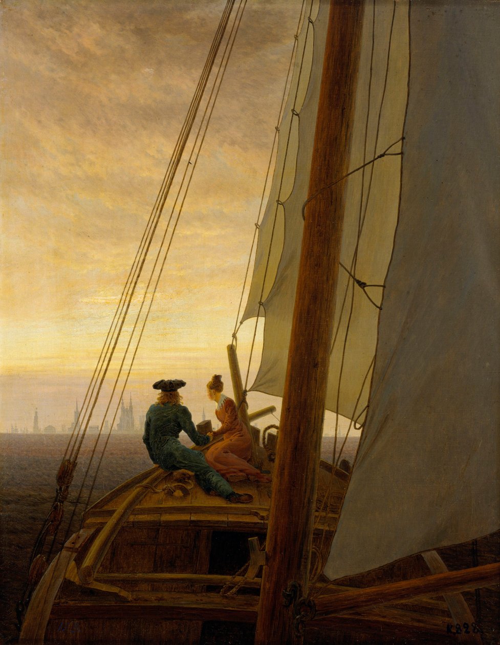 Niemiecki: Auf dem Segler Na żaglowcu autorstwa Caspar David Friedrich