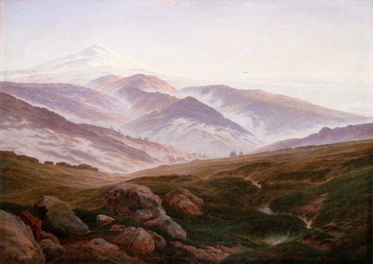 niemiecki: Erinnerungen an das Riesengebirge Wspomnienia z Karkonoszy autorstwa Caspar David Friedrich