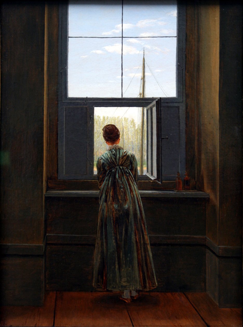 Niemiecki: Frau am Fenster Kobieta przy oknie autorstwa Caspar David Friedrich