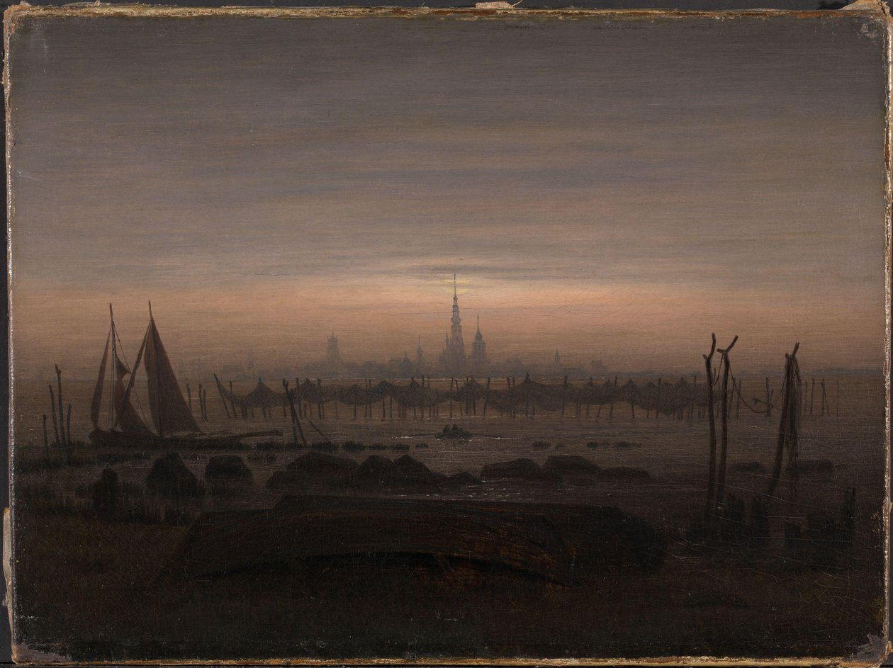 Greifswald w świetle księżyca Greifswald w świetle księżyca autorstwa Caspar David Friedrich