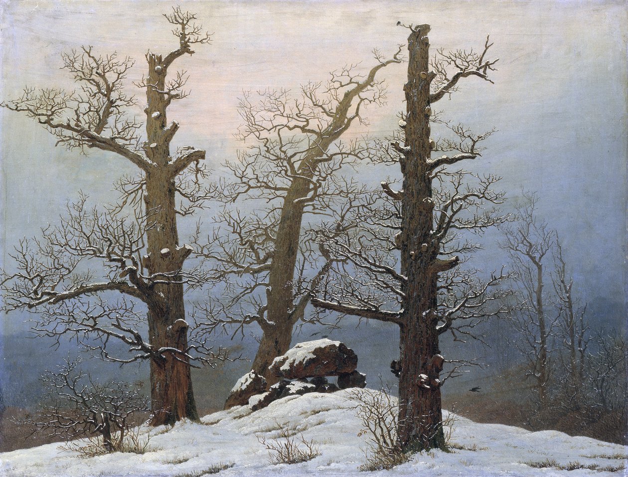 Niemiecki: Hünengrab im Schnee Cairn in Snow autorstwa Caspar David Friedrich