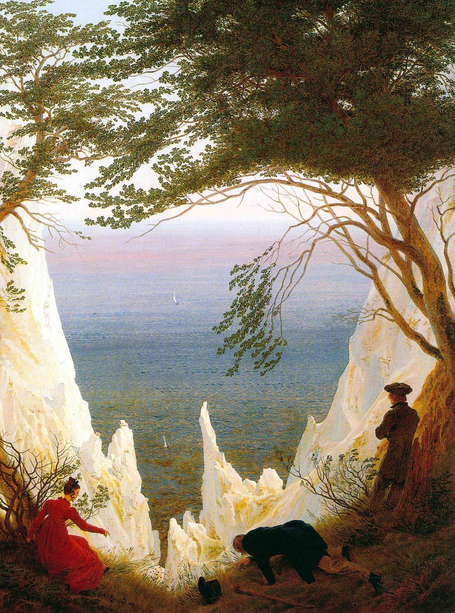 Niemiecki: Kreidefelsen auf Rügen Kredowe klify w Ruegen autorstwa Caspar David Friedrich