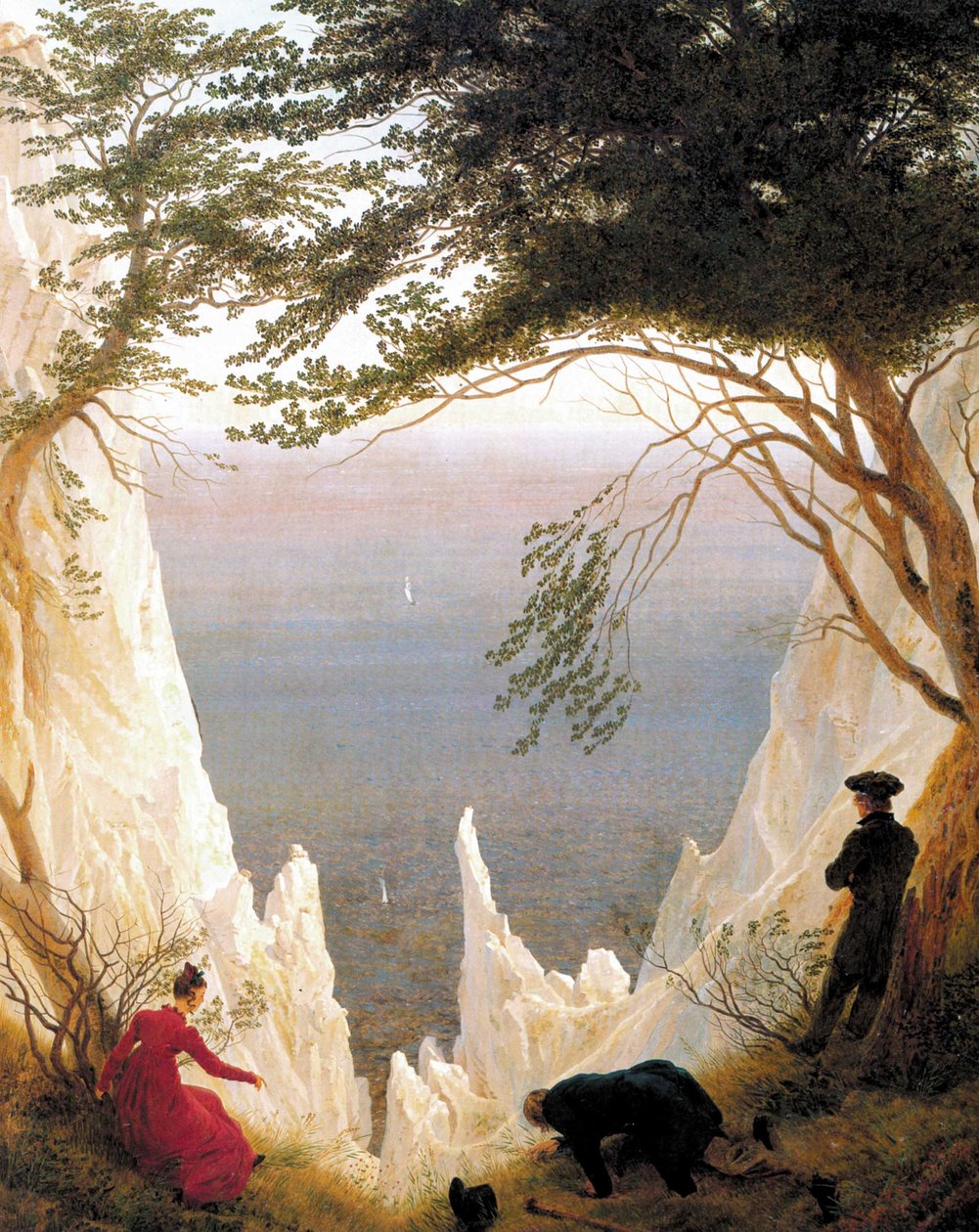 Niemiecki: Kreidefelsen auf Rügen Kredowe klify w Ruegen autorstwa Caspar David Friedrich