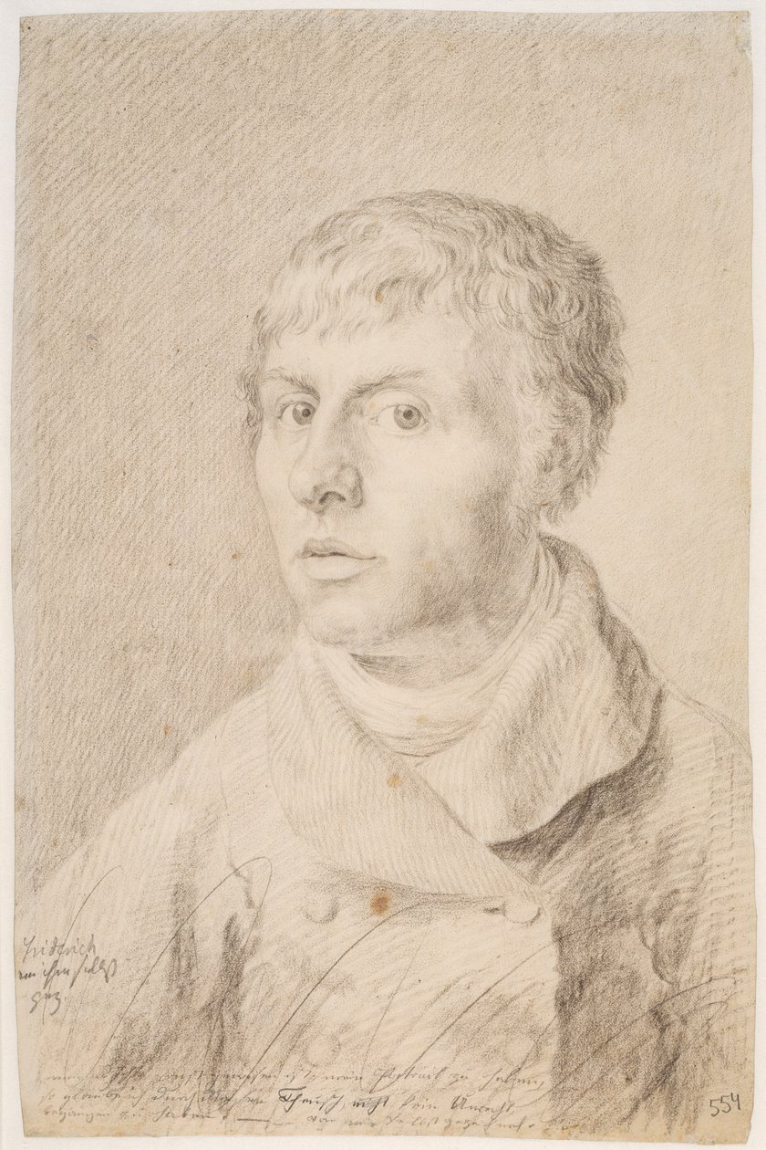 Niemiecki: Selbstbildnis Autoportret autorstwa Caspar David Friedrich