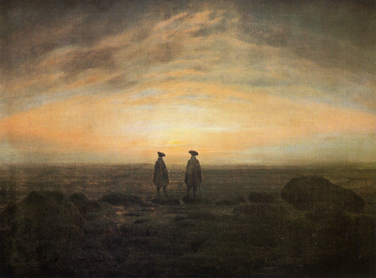 Niemiecki: Zwei Männer am Meer Dwóch mężczyzn nad morzem autorstwa Caspar David Friedrich